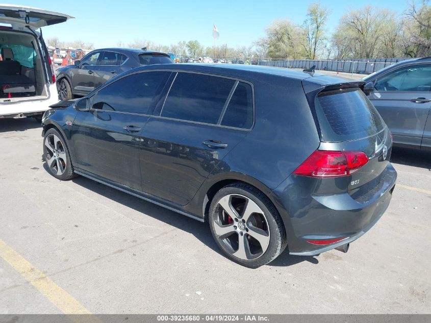 2015 Volkswagen Golf Gti 2.0T Autobahn 4-Door VIN: 3VW4T7AU9FM038641 Lot: 39235680