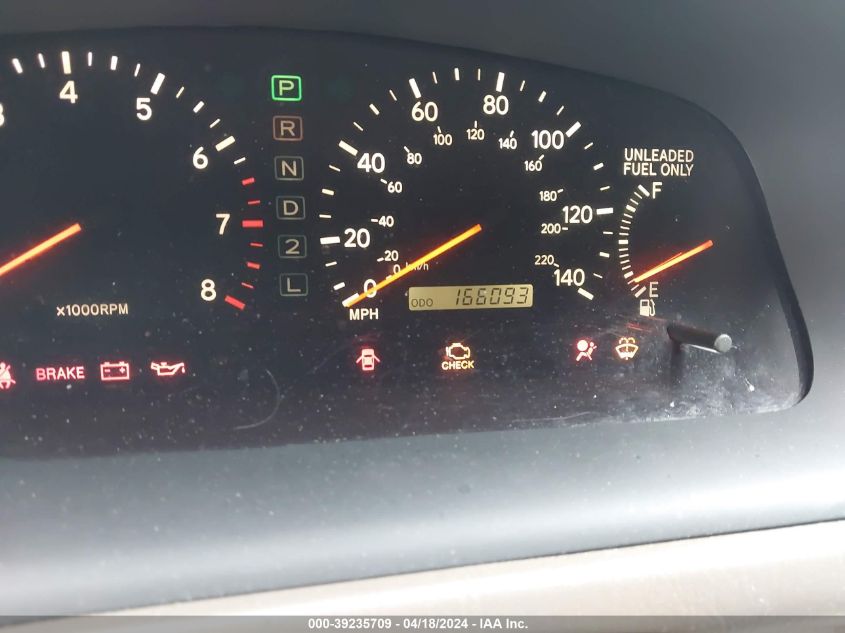 1999 Lexus Es 300 VIN: JT8BF28G1X0190789 Lot: 39219890