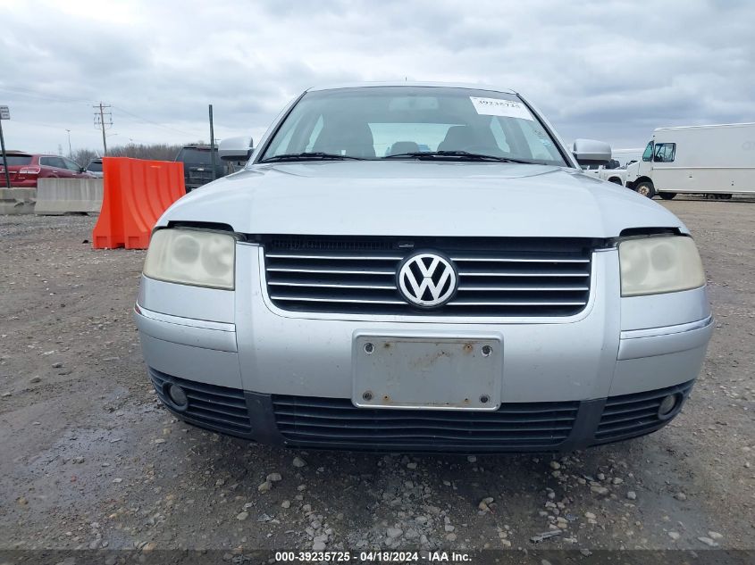 2002 Volkswagen Passat Glx VIN: WVWRH63B52P035000 Lot: 39235725