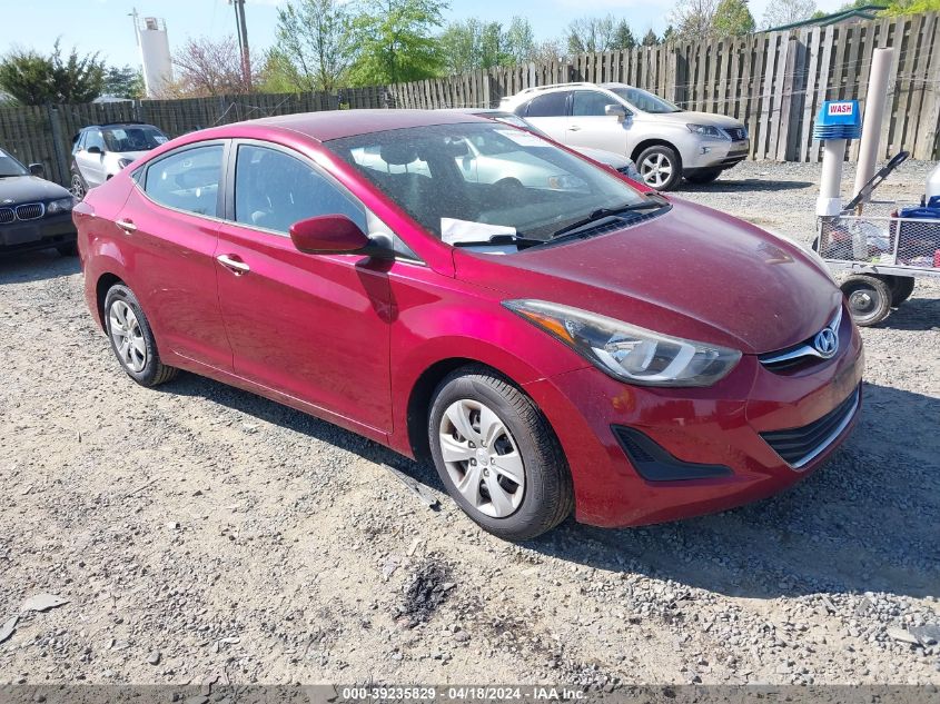 5NPDH4AE3GH699777 | 2016 HYUNDAI ELANTRA