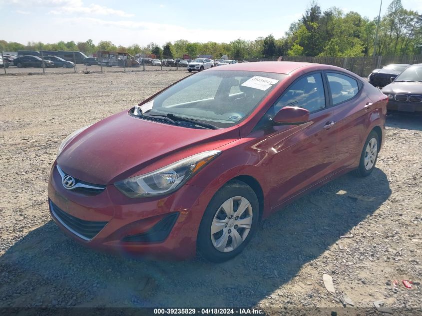 5NPDH4AE3GH699777 | 2016 HYUNDAI ELANTRA