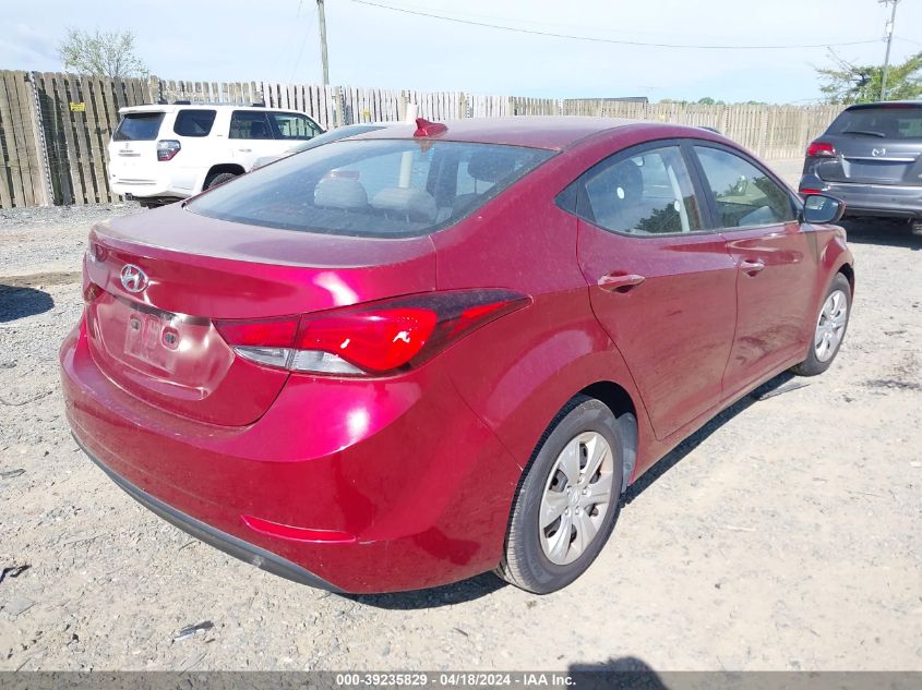 5NPDH4AE3GH699777 | 2016 HYUNDAI ELANTRA