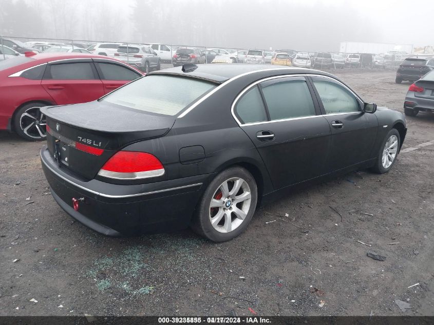 2005 BMW 745Li VIN: WBAGN63585DS58466 Lot: 39235855