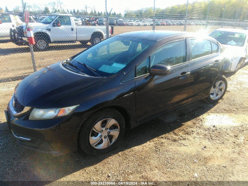 2014 Honda Civic Lx VIN: 2HGFB2F52EH555197 Lot: 39235984