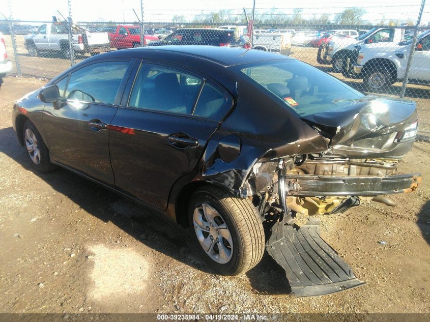 2014 Honda Civic Lx VIN: 2HGFB2F52EH555197 Lot: 39235984