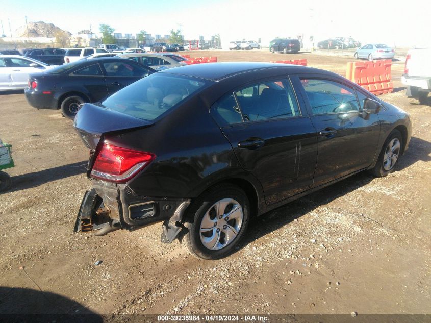 2014 Honda Civic Lx VIN: 2HGFB2F52EH555197 Lot: 39235984