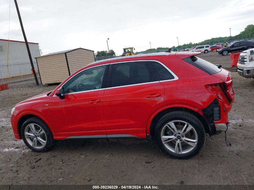 2024 Audi Q3 Premium 45 Tfsi S Line Quattro Tiptronic VIN: WA1DECF30R1044572 Lot: 39236029