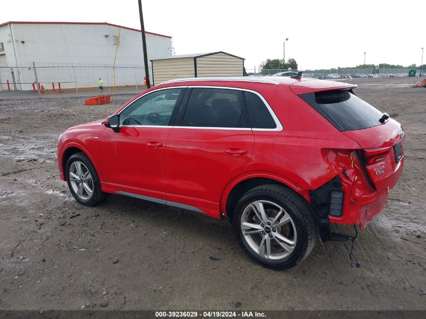 2024 Audi Q3 Premium 45 Tfsi S Line Quattro Tiptronic VIN: WA1DECF30R1044572 Lot: 39236029