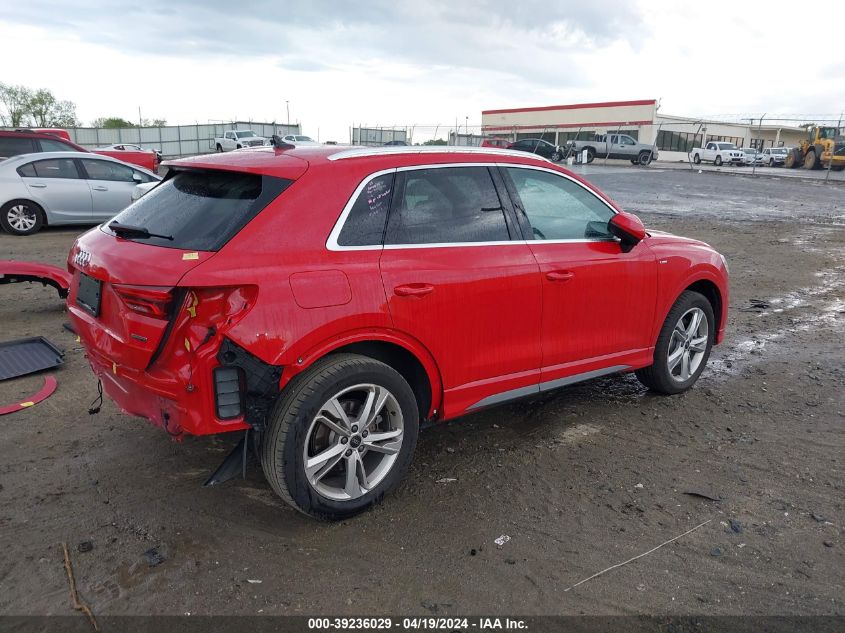 2024 Audi Q3 Premium 45 Tfsi S Line Quattro Tiptronic VIN: WA1DECF30R1044572 Lot: 39236029