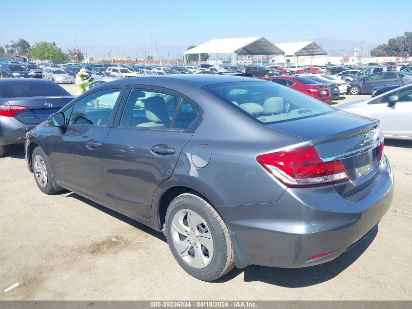 2013 Honda Civic Lx VIN: 19XFB2F58DE038057 Lot: 39236034