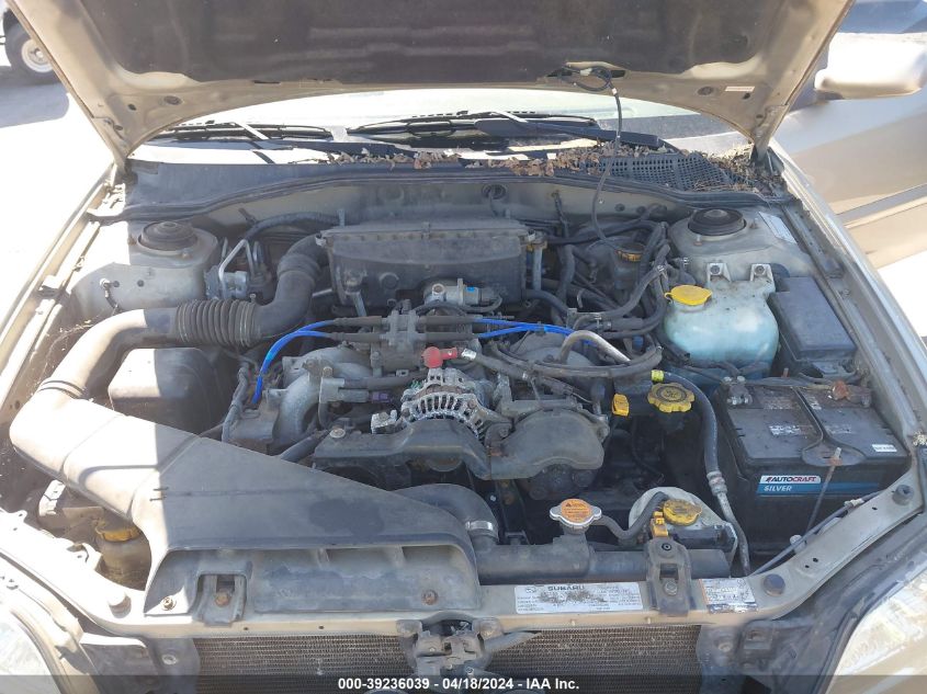 2002 Subaru Legacy Gt VIN: 4S3BH645X26302177 Lot: 39236039