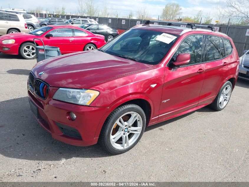 2013 BMW X3 xDrive28I VIN: 5UXWX9C50D0A21343 Lot: 41926824