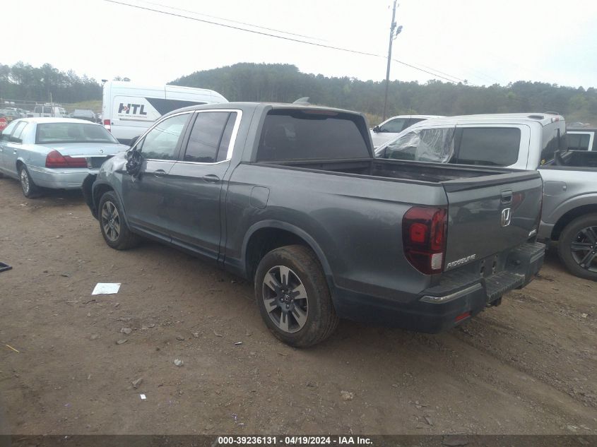 2017 Honda Ridgeline Rtl-T VIN: 5FPYK3F68HB008605 Lot: 39236131