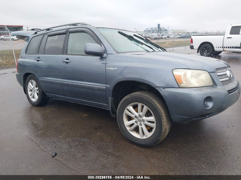 2007 Toyota Highlander Hybrid V6 VIN: JTEGW21A370018434 Lot: 39236175