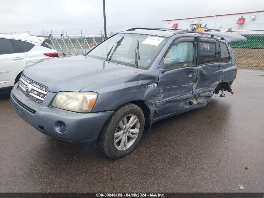 2007 Toyota Highlander Hybrid V6 VIN: JTEGW21A370018434 Lot: 39236175