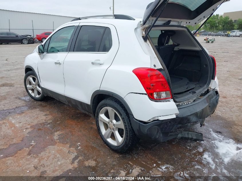 2016 Chevrolet Trax Ltz VIN: 3GNCJMSB6GL279250 Lot: 39236287