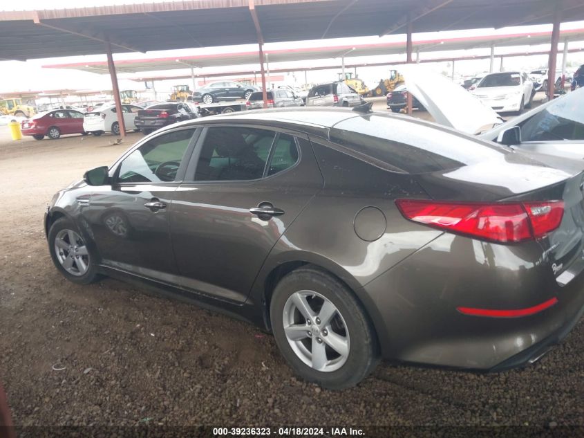 2014 Kia Optima Lx VIN: 5XXGM4A71EG277493 Lot: 39220196