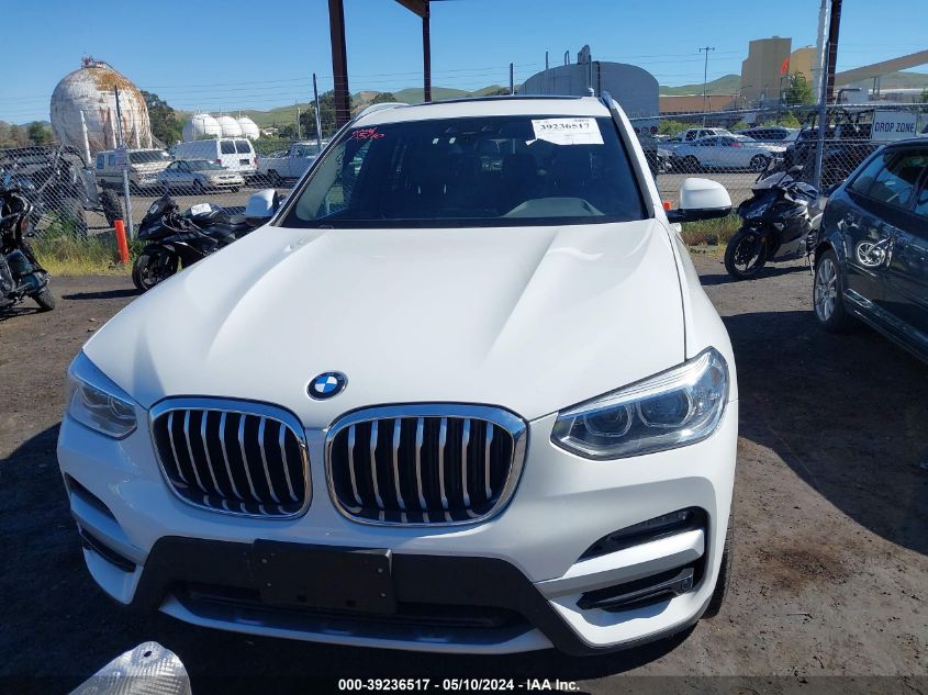 2021 BMW X3 Sdrive30I VIN: 5UXTY3C08M9G63208 Lot: 39236517