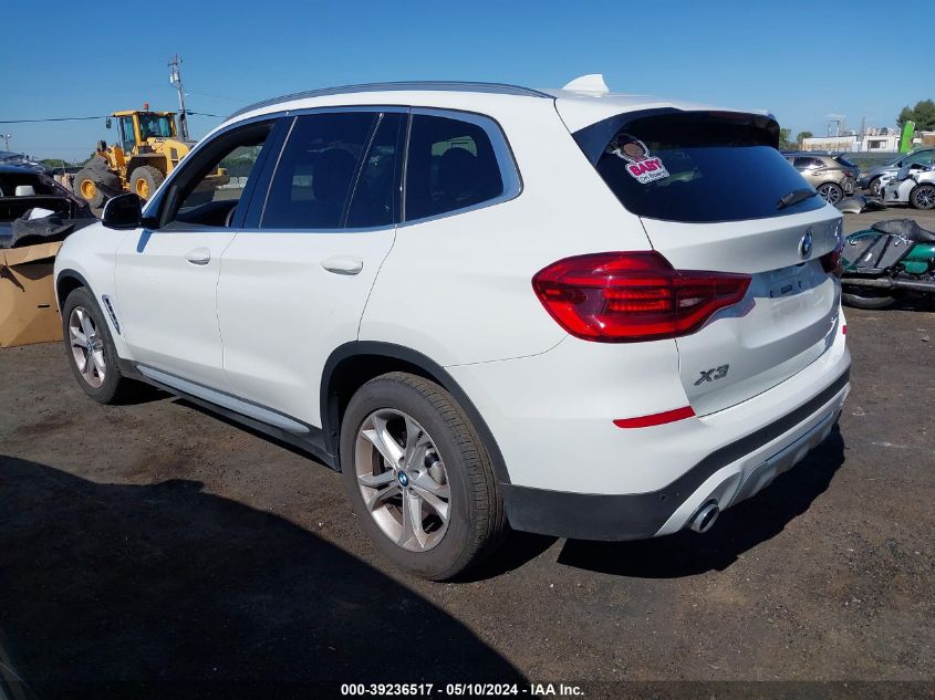 2021 BMW X3 Sdrive30I VIN: 5UXTY3C08M9G63208 Lot: 39236517