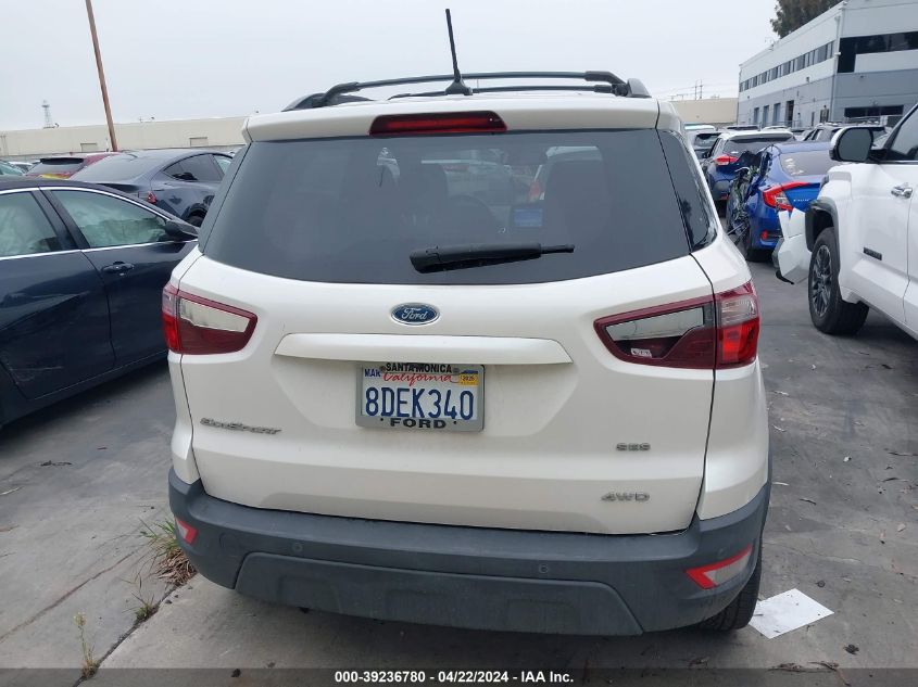 2018 Ford Ecosport Ses VIN: MAJ6P1CLXJC178652 Lot: 39236780