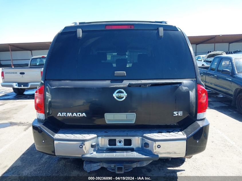 2006 Nissan Armada Se VIN: 5N1AA08B36N702943 Lot: 39236890