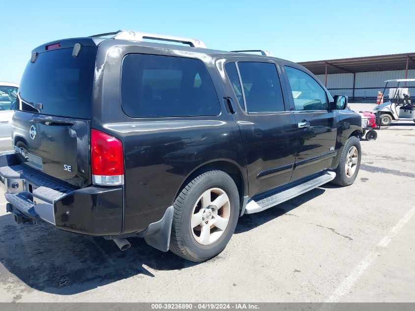 2006 Nissan Armada Se VIN: 5N1AA08B36N702943 Lot: 39236890