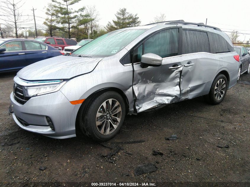 2022 Honda Odyssey Ex-L VIN: 5FNRL6H75NB041249 Lot: 39237014