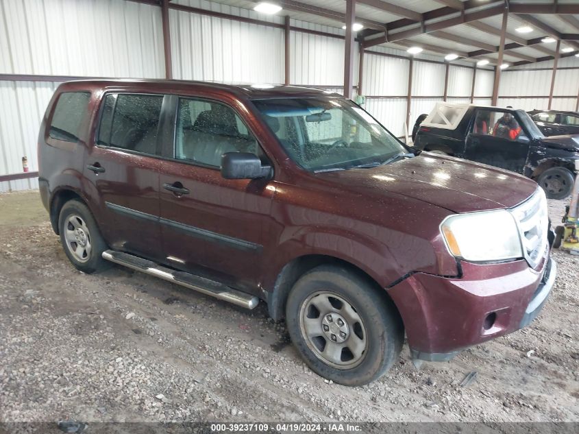 2011 Honda Pilot Lx VIN: 5FNYF4H27BB053782 Lot: 39237109