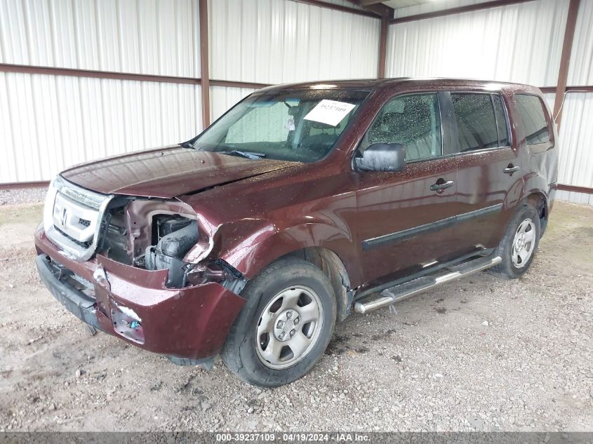 2011 Honda Pilot Lx VIN: 5FNYF4H27BB053782 Lot: 39237109