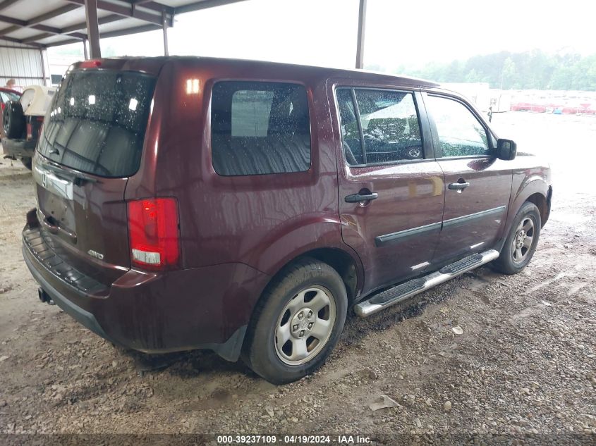 2011 Honda Pilot Lx VIN: 5FNYF4H27BB053782 Lot: 39237109