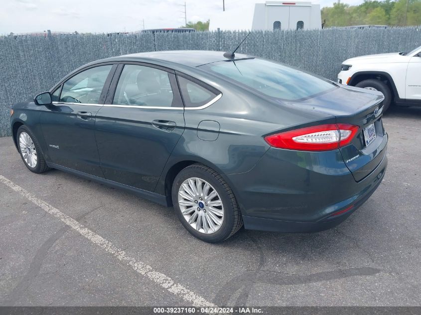 2016 Ford Fusion Hybrid S VIN: 3FA6P0UU0GR188165 Lot: 39237160