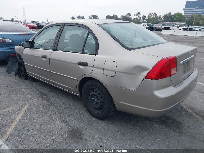 2001 Honda Civic Lx VIN: 2HGES16511H552744 Lot: 51570494