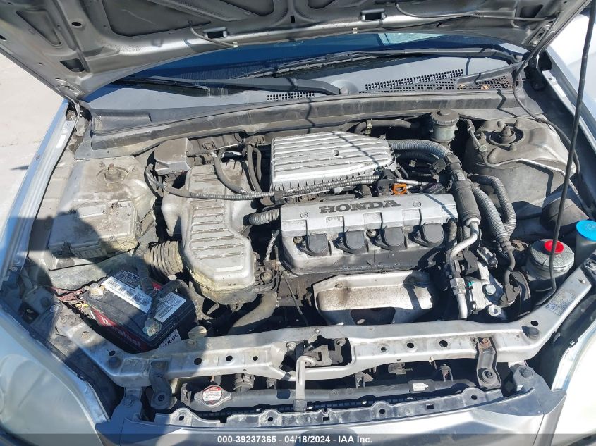 2003 Honda Civic Lx VIN: JHMES16533S001742 Lot: 39237365