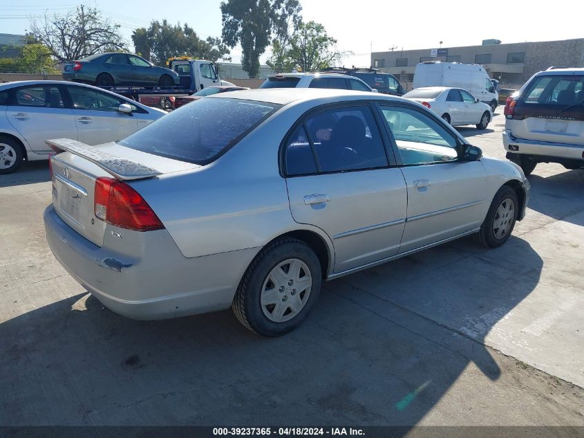 2003 Honda Civic Lx VIN: JHMES16533S001742 Lot: 39237365