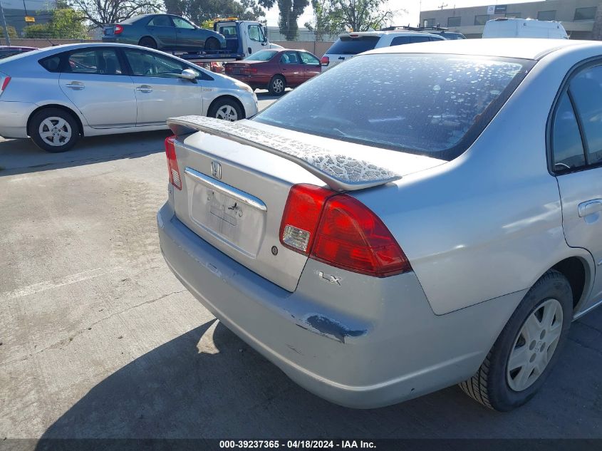 2003 Honda Civic Lx VIN: JHMES16533S001742 Lot: 39237365