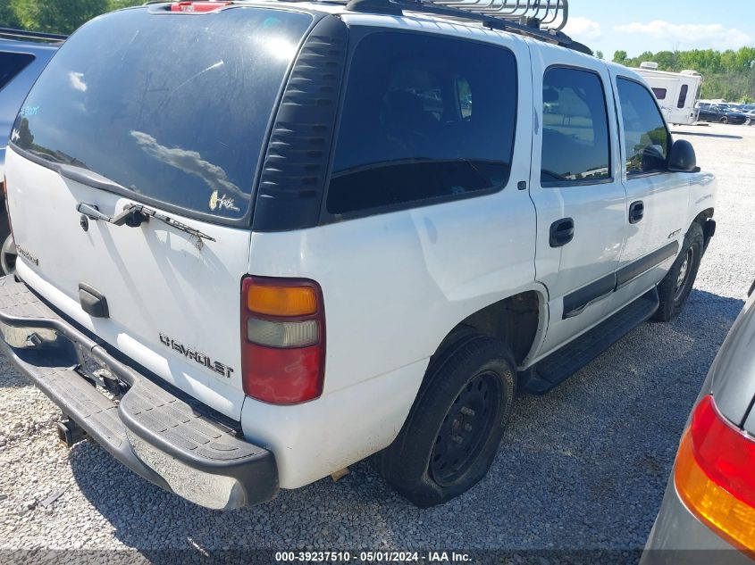 2002 Chevrolet Tahoe Ls VIN: 1GNEC13Z12R152551 Lot: 39237510