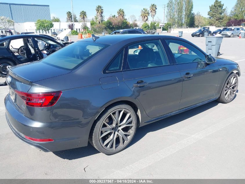 2019 Audi A4 45 Premium VIN: WAUENAF46KA062701 Lot: 51249134