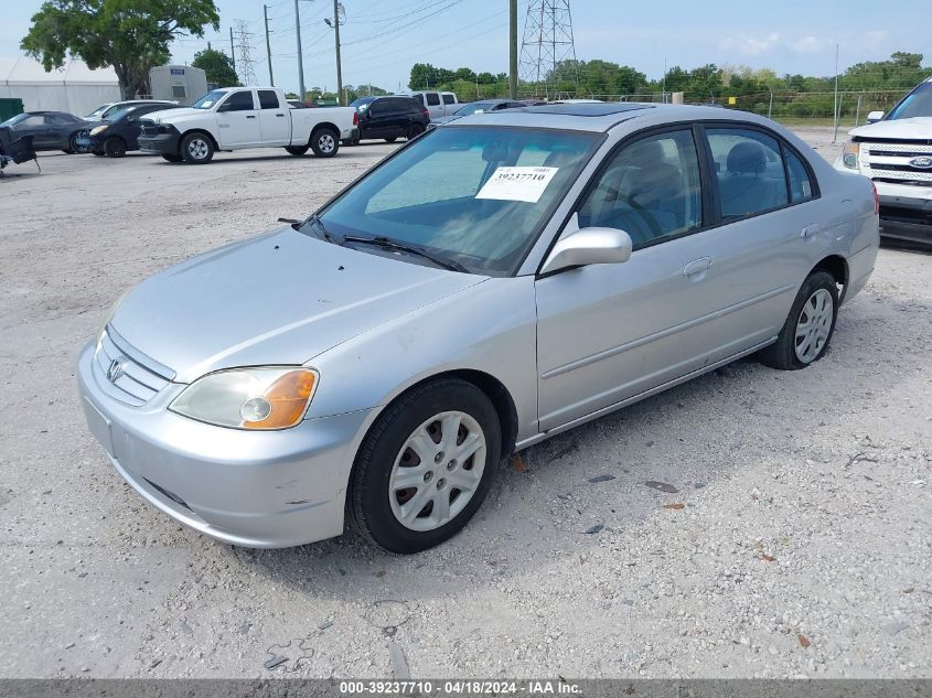 2003 Honda Civic Ex VIN: 2HGES25703H538586 Lot: 39237710