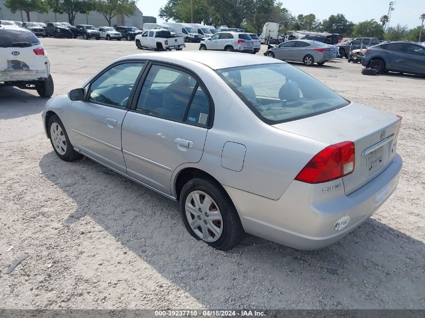 2003 Honda Civic Ex VIN: 2HGES25703H538586 Lot: 39237710
