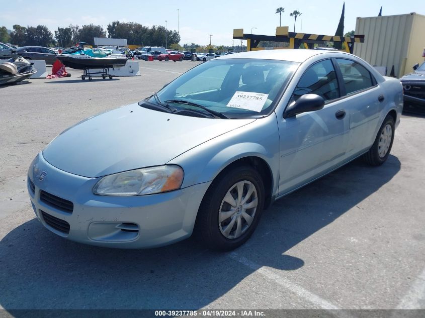 2003 Dodge Stratus Se VIN: 1B3EL36X33N589797 Lot: 39237785