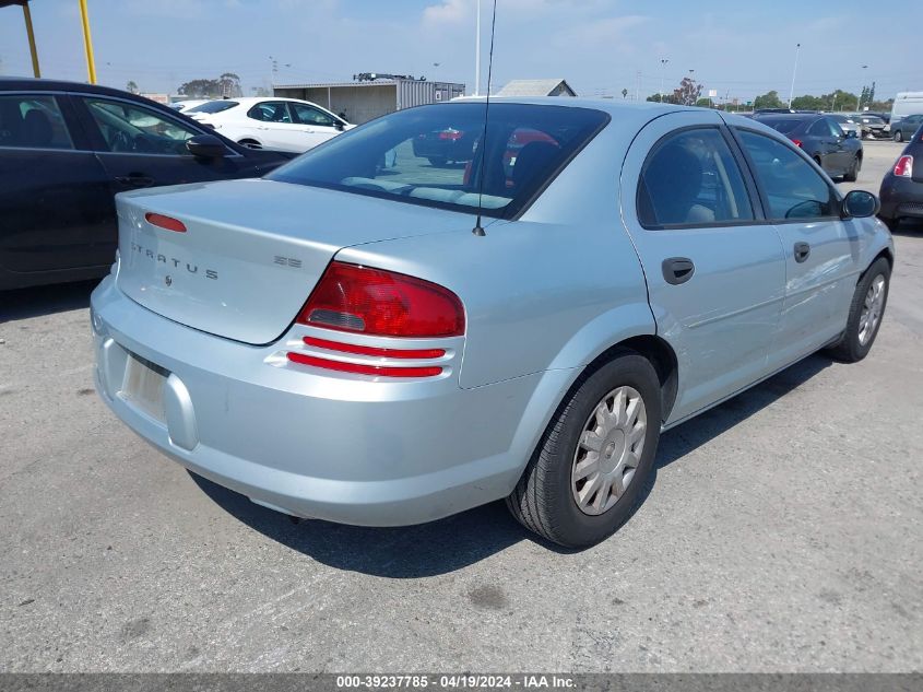 2003 Dodge Stratus Se VIN: 1B3EL36X33N589797 Lot: 39237785