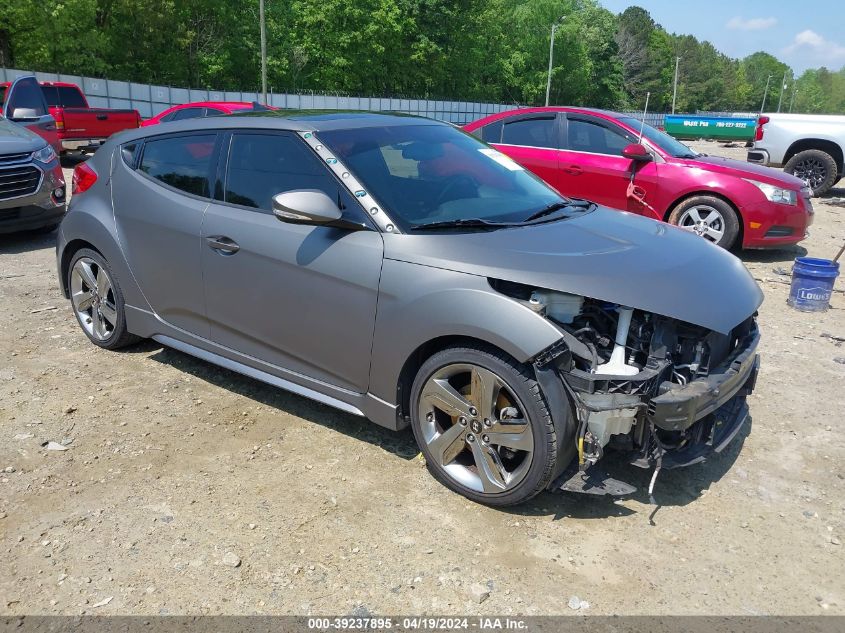 2015 Hyundai Veloster Turbo VIN: KMHTC6AE9FU237777 Lot: 39237895