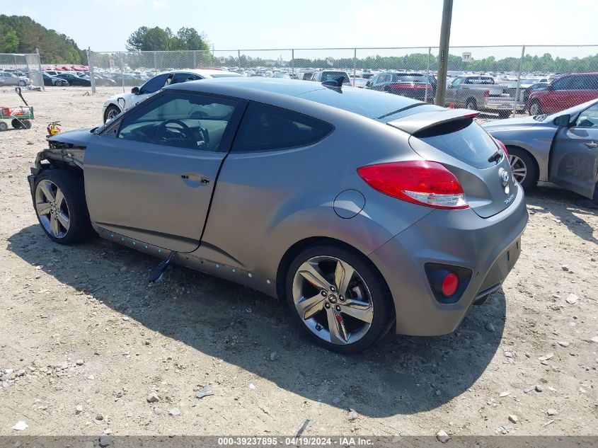 2015 Hyundai Veloster Turbo VIN: KMHTC6AE9FU237777 Lot: 39237895