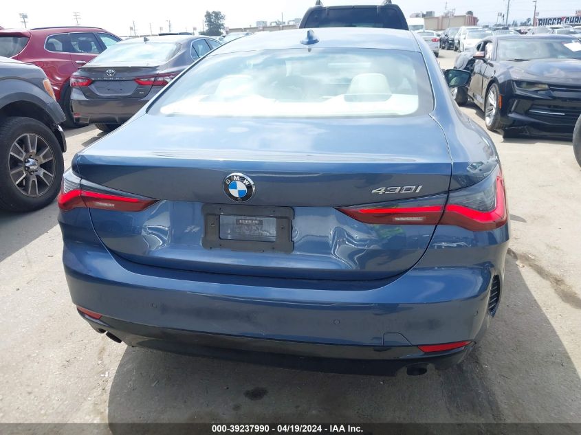 2021 BMW 430I VIN: WBA53AP01MCG33362 Lot: 39237990