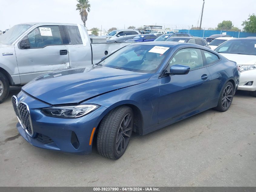 2021 BMW 430I VIN: WBA53AP01MCG33362 Lot: 39237990