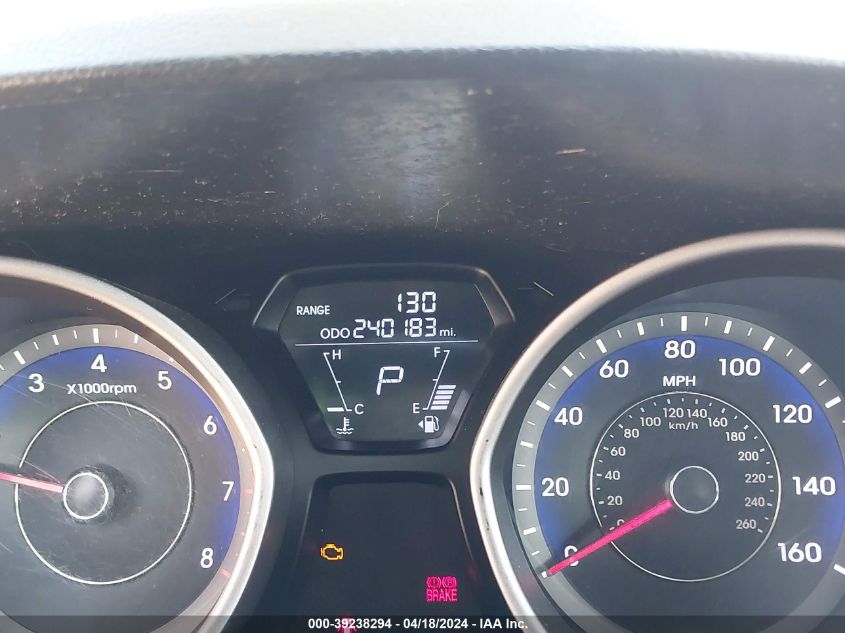 2013 Hyundai Elantra Gls VIN: KMHDH4AE1DU593731 Lot: 39238294