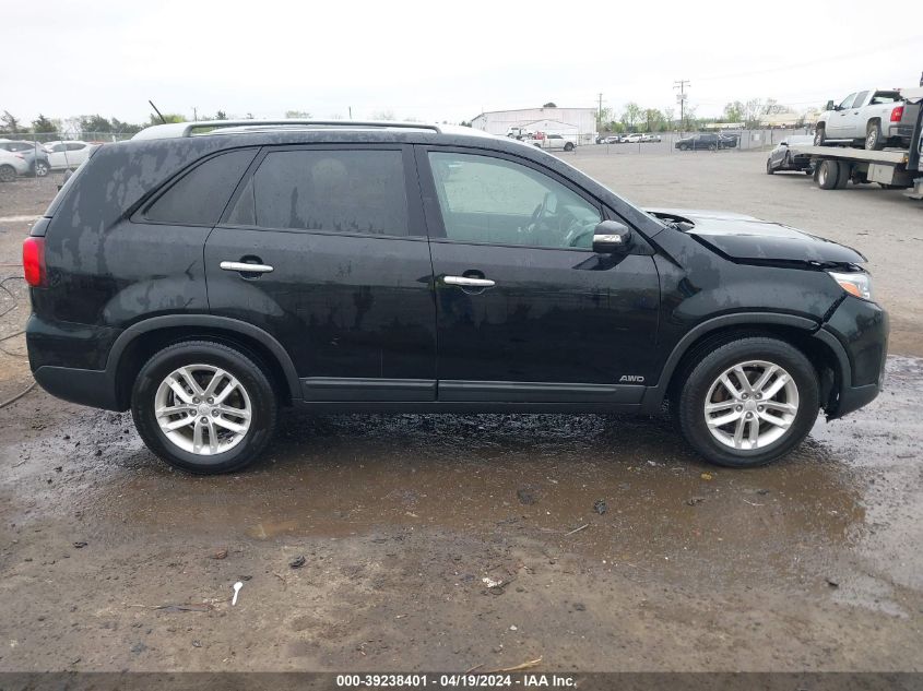 2014 Kia Sorento Lx VIN: 5XYKTDA68EG493809 Lot: 39238401