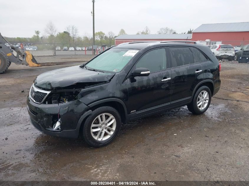 2014 Kia Sorento Lx VIN: 5XYKTDA68EG493809 Lot: 39238401