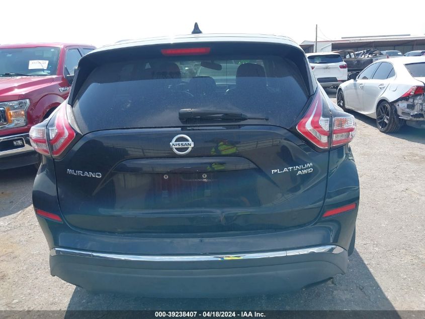 2017 Nissan Murano Platinum VIN: 5N1AZ2MH3HN187654 Lot: 39238407
