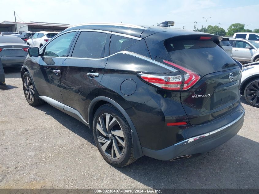 2017 Nissan Murano Platinum VIN: 5N1AZ2MH3HN187654 Lot: 39238407